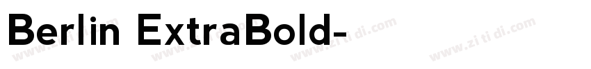 Berlin ExtraBold字体字体转换